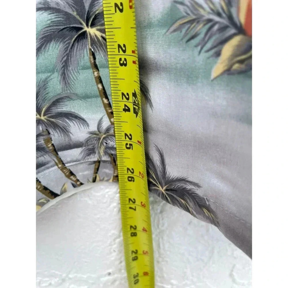 Blue Hawaii Mens Short Sleeve Collared Button Down Coconut Print Shirts Sz L - Picture 7 of 10
